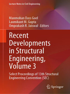 cover image of Recent Developments in Structural Engineering, Volume 3